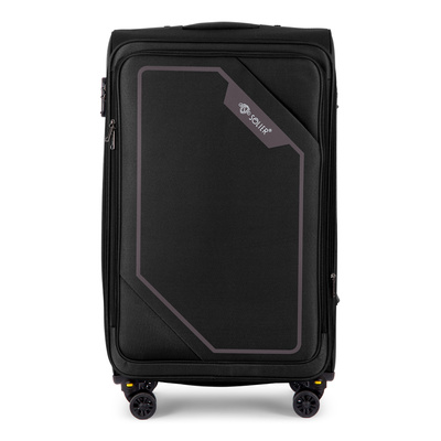 Large soft luggage L 26'' Solier STL2240  black-brown