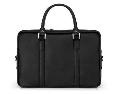 Genuine leather laptop bag Solier SL25 Harvey black