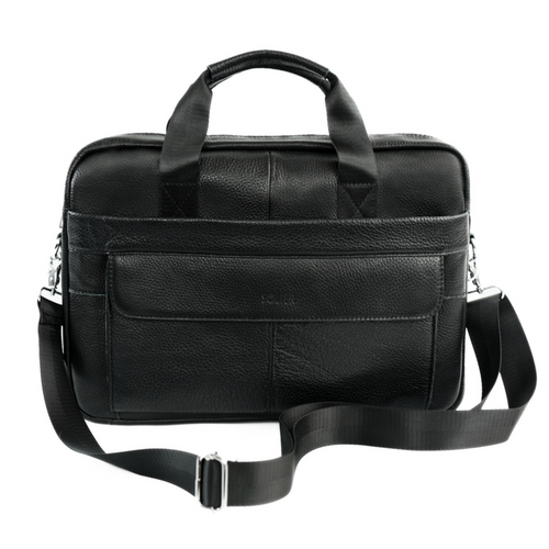 Torba weekendowa podróżna skórzana Solier SL39 Astrin czarna