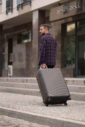 MEDIUM SUITCASE 22' STL945 ABS DARK GREY