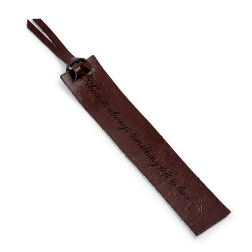 Personalized leather bookmark red