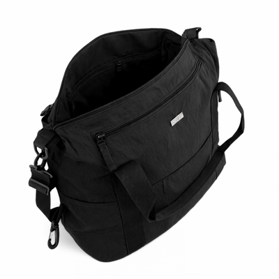 Duża materiałowa torba damska sportowa Solier FB55 Viona - czarna