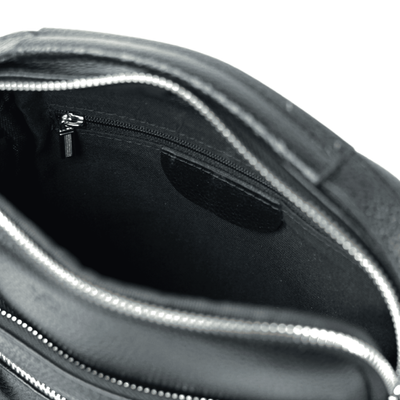 Męska torba listonoszka skórzana SL35 MOSS czarna