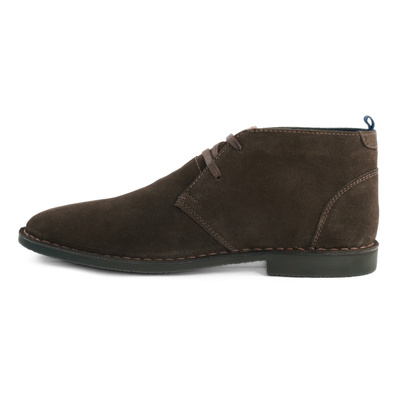 Men's stylish leather Chukka shoes / boots dark brown M467DBS