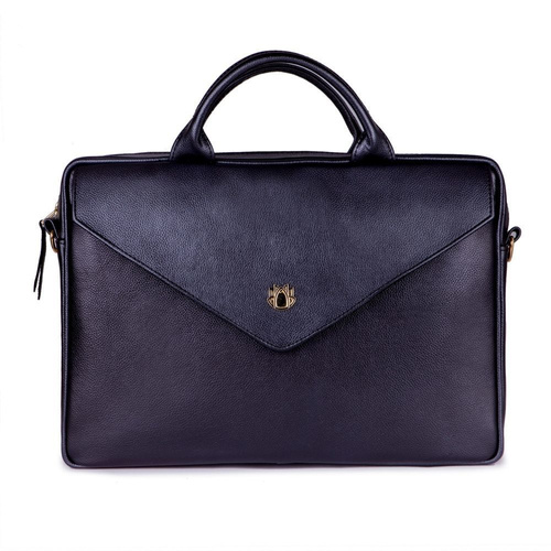 Genuine leather woman's laptop bag FL15 Positano black