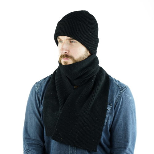 Torba weekendowa podróżna skórzana Solier SL39 Astrin czarna 