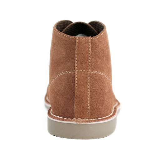 Men's stylish leather Chukka shoes / boots dark brown M467DBS