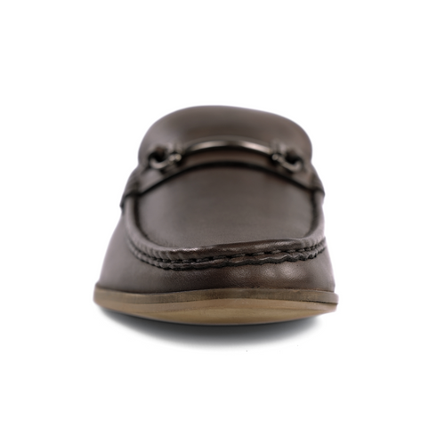Men's stylish leather Chukka shoes / boots dark brown M467DBS