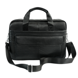 Męska torba skórzana na laptopa Solier SL46 DUNE  Czarna