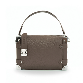 Skórzana mała torebka damska na ramię listonoszka Solier FL43 Nessa cappucino
