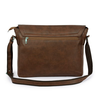 Brown men`s shoulder bag S11