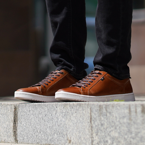 Men's stylish leather Chukka shoes / boots dark brown M467DBS