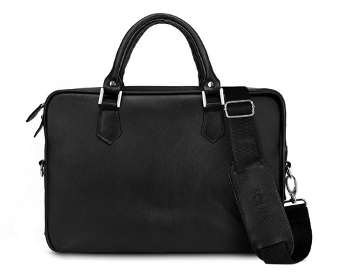 Genuine leather laptop bag Solier SL22 black