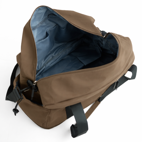 Materiałowa sportowa torba na trening SM06 Moira - brązowa