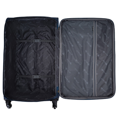 Soft luggage set Solier STL1801 navy-brown