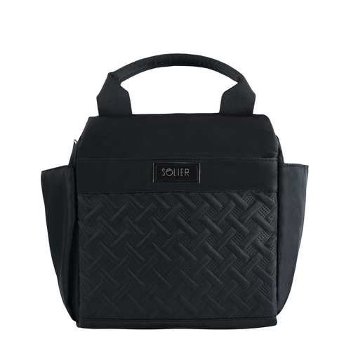 Torba weekendowa podróżna skórzana Solier SL39 Astrin czarna