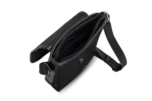 MEN'S GENUINE LEATHER SHOULDER BAG SL07 DERRY BLACK