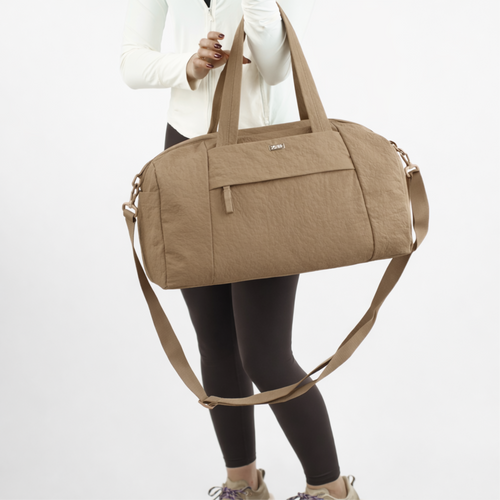 Sportowa torba materiałowa fitness Solier FB52 Lunea - beż