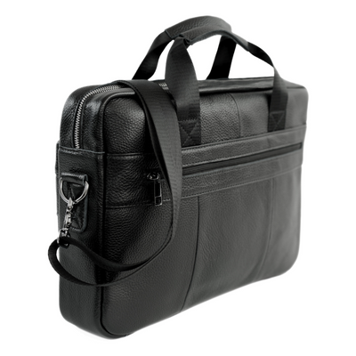 Torba weekendowa podróżna skórzana Solier SL39 Astrin czarna