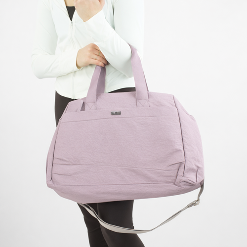 Materiałowa sportowa torba damska fitness Solier FB54 Eloa - róż