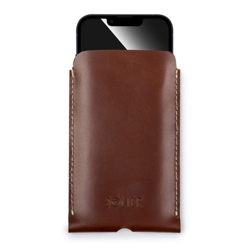 Leather case for IPhone 11 Solier SA58 brown