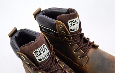 BROWN GENUINE LEATHER WALKING BOOTS