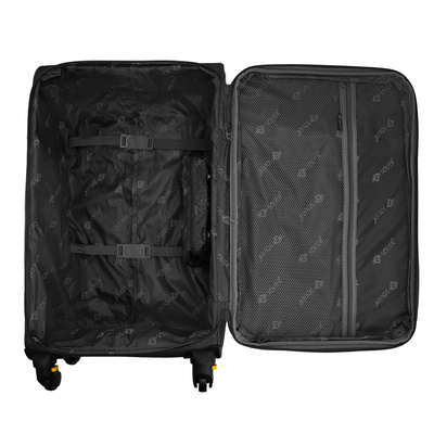 Medium soft luggage M Solier STL1801 dark grey-brown