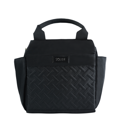 Torba weekendowa podróżna skórzana Solier SL39 Astrin czarna