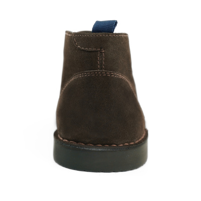 Men's stylish leather Chukka shoes / boots dark brown M467DBS