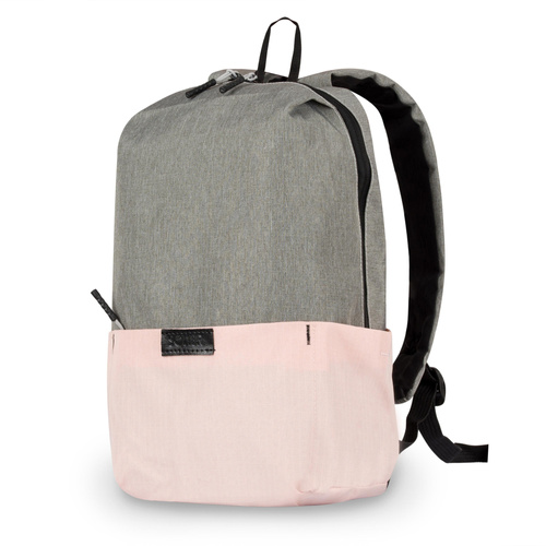 Travel backpack 9L Solier SV15 pink + grey