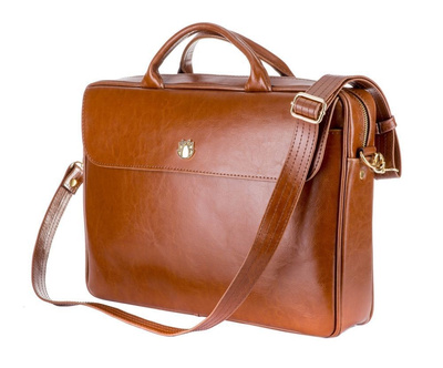 Genuine leather woman's laptop bag FL16 Sorrento vintage brown