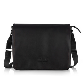 Męska czarna torba miejska na ramię Solier S11