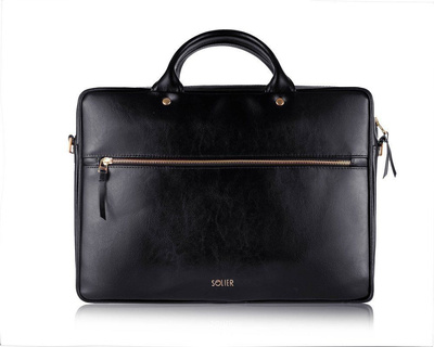 Leather woman's laptop bag FL15 Positano black