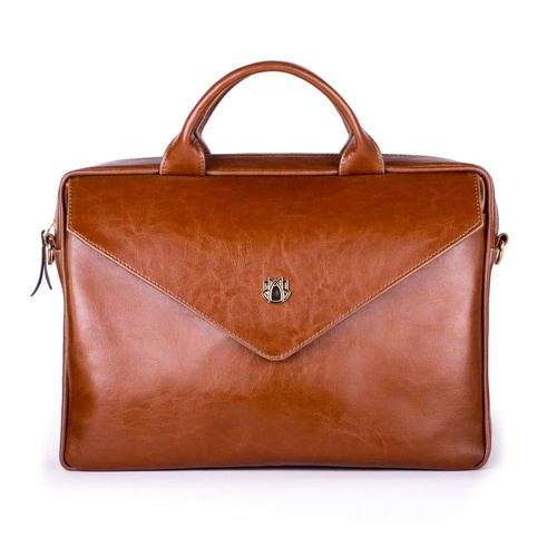 Genuine leather woman's laptop bag FL15 Positano vintage brown