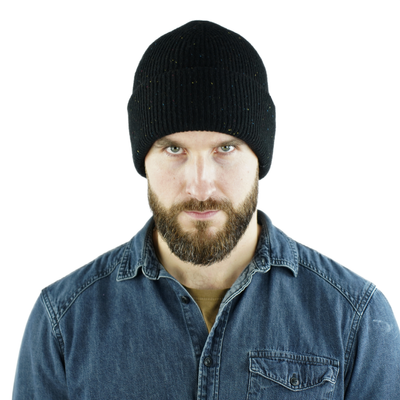 Ciepła wełniana czapka 100% wełny NORDIS czarny