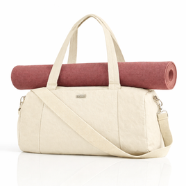 Materiałowa torba sportowa Solier SM05 Shala - beż