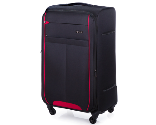 Medium soft luggage M Solier STL1311 black-red