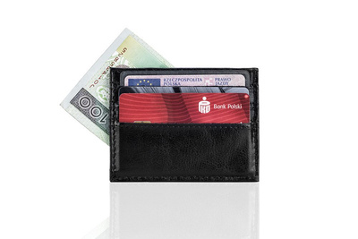 Slim leather men's wallet card holder SOLIER SA13 