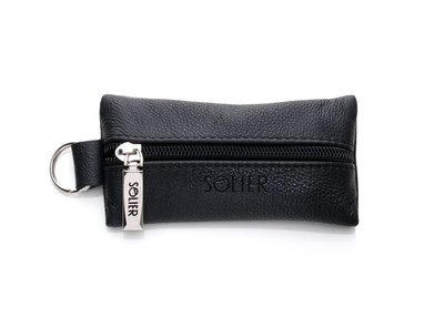 Leather men's key holder SOLIER SA18 BLACK