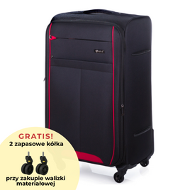 Medium soft luggage M Solier STL1311 black-red