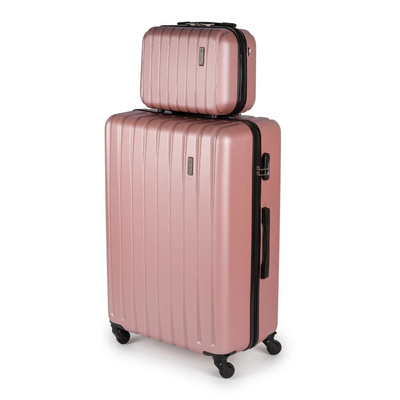 Cosmetic travel case ABS STL902 pink