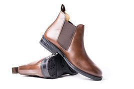 Classic men's leather Chelsea boots brown M278B