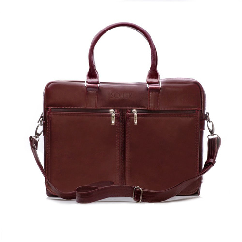 Men's leather shoulder bag Solier SL01 DUNDEE