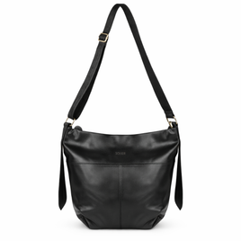 Skórzana torba shopper hobo Solier FL46 SELINE czarna