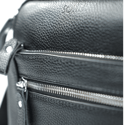 Męska torba listonoszka skórzana SL35 MOSS czarna