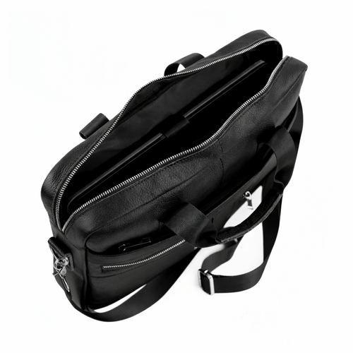 Duża skórzana męska torba na laptopa i dokumenty Solier SL45 Milo czarny