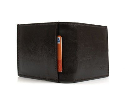 Elegant brown leather wallet SOLIER SW03B