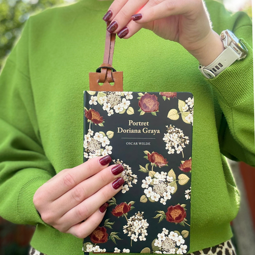 Personalized leather bookmark red