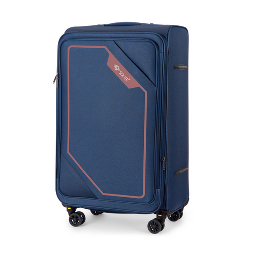 Medium soft luggage M 23'' Solier STL2240 navy-brown