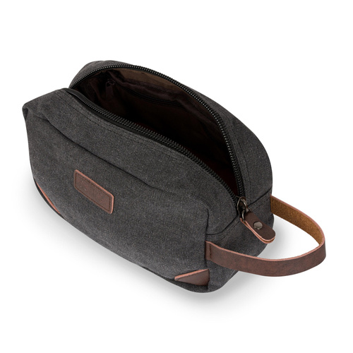 Men's canvas beauty bag SK05 dark grey